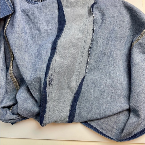 Upcycled Denim Maxi Skirt American Eagle Jeans Boho Modest Size 6 Long 90s Y2K - Picture 6 of 12